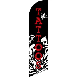 Tillbehör Fabrik Direktförsäljning Anpassade tatueringar Fjäderflagga 110 g stickad polyesterfjäderflagga ensamstående sidor
