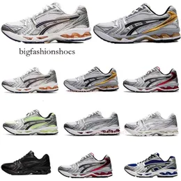 Tasarımcı Sıradan Ayakkabı Spor Ayakkabı Jel Kayano14 Eğitmenler Deri Siyah Gümüş Düşük En İyi Retro En İyi Tasarımcı Erkekler Kadınlar Koşu Ayakkabı Sabahları M17