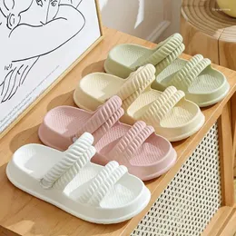 Slippers Slides Bedroom Woman Home Shoes For Women 2024 House Sandals Thick Summer Green Soft On Beach Platform Normal Promotion