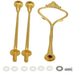 2024 Crown 3 Tier Cake Cupcake Plate Stand Handle Hardware Fitting Holder for Fruit Tray Cake Plate Home Kitchen Dining Cake Tool