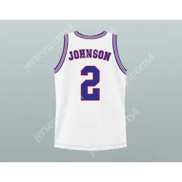 사용자 정의 모든 팀 공간 잼 곡 분대 Larry Johnson 2 농구 저지 스티치 새 모든 스티치 크기 S M L XL XXL 3XL 4XL 5XL 6XL 최고 품질