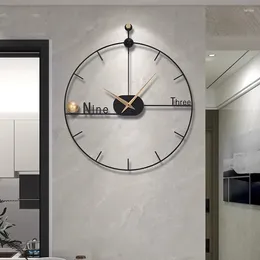 Wall Clocks Fashion Nordic Minimalist Restaurant Design Watch Aesthetic Modern Art Mural Horloge Home Decoration