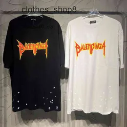 メンズシャツデザイナーBalencigs Tシャツセーター品質メンスタイル摩耗した壊れた穴限定版ロックバンドSE9WTS TTQD R3p3