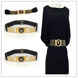 Designerbälte för kvinnor Luxury midjeband Metal Hollow Elastic Fashion Belts Elastic midjebandslängd 60-80 cm