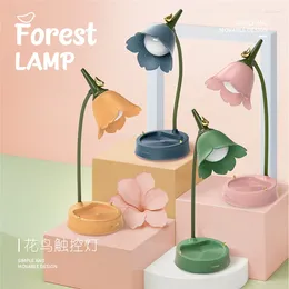 Lampy stołowe lekkie kreatywne ładowce dzieci Lampa LED Student sypialnia