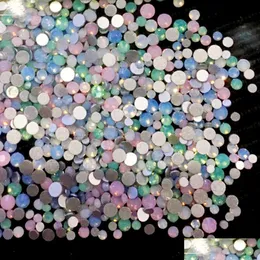네일 아트 장식 믹스 오팔 모조 다이아몬드의 크리스탈 유리 보석 3D 스트라스 ongle opals mjz1019 드롭 배달 건강 아름다움 s dhcyj
