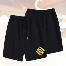 Genshin Impact Keli Keqing Paimeng Cartoon Calças Curtas Casuais para Homens e Mulheres Verão Novos Shorts Esportivos Soltos