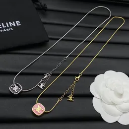 여성용 Moissanite Snake Chain Sailormoon Letters Love Choker Necklace Party Jewelry를위한 골드 스퀘어 펜던트 목걸이 설계자