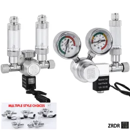 Equipment DIY Aquarium CO2 Regulator Solenoid Valve Kit Check Valve Fish Tank CO2 Control Pressure System Cylinder Pressure Reducing Valve