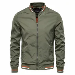 Aiopeson Solid Color Bomber Jacket Männer lässig Slim Fit Baseball Mens Jacken Neue Herbst FI Hochwertige Jacken für Männer D8RW#