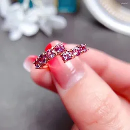 Küme halkaları doğal alexandrite kadın nişan 925 gümüş yuvarlak anillos de mukromiso para mujer oro 18 k