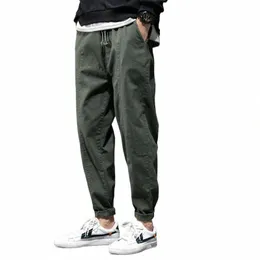 2024 Spring Autumn New Fi Temperament Korean Pants Man rakt ben Löst casual manliga byxor Hip Hop Streetwear kläder D7MQ#