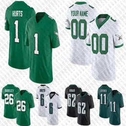 Saquon Barkley Jason Kelce Kelly Green Football Jersey Jalen gör ont AJ Brown Reed Blankenship Landon Dickerson Mailata Kenny Pickett Darius Slay Albert Okwuegbunam