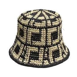 Raffia halm hink hatt designer mössa för män kvinna baseb alla kepsar mössa fiskare hinkar hattar lapptäcke högkvalitativ sommar för gåva