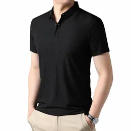 Top Grade Seaml Neue Sommer Marke Mens Plain Casual Drehen Unten Kragen Kein Logo Polo Shirt Kurzarm Tops FIS kleidung Männer y908 #