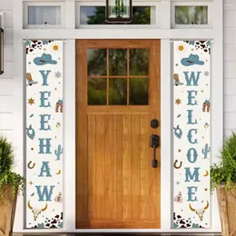 Party Decoration Yee Haw Welcome Cowboy Western Door Banner Baby Shower Birthday Decor Wild West My First Rodeo Porch Sign