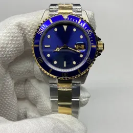 Relógio de luxo vintage bp fábrica moldura azul meio ouro mostrador azul suíço 3135 movimento 40mm relógio automático masculino 2952