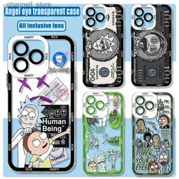 حالات الهاتف الخليوي مضحكة أنيمي MORTIES CASE لـ SAMSUNG S24 S23 S22 S21 S20 S10 FE NOTE 20 10 PLUS ULTRA 5G CLEAR SOFT R-RICKS COVERY240325