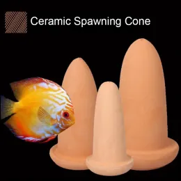 Peças de cone de raça de desova de cerâmica para peixes discus e peixes anjo, caverna de cones de reprodução