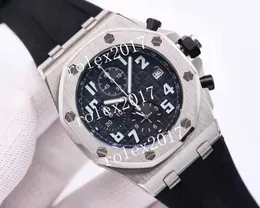 Super 18 Styles Luxury Factory Men Watch 26470 26238 Best Version 42mm VK Chronograph Workin Stainless Steel Rubber Watches Mechanical Men's Wristwatches