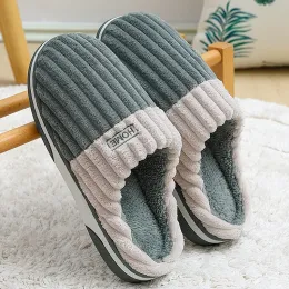 Slippers Bebealyly Purra de peles de inverno chinelos para mulheres homem macio de colarinho peludo chinelo algodão de algodão interior de quarto acolhedor de quarto confuso