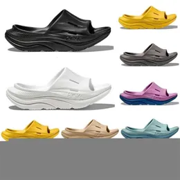 Factory surplus shoes Ora Recovery Slide Designer Sandals Slippers Men Women hola Shoes Fashion Triple Black White Grey Yellow Girls Beach Slipple Slides