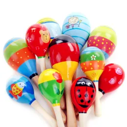 1 pc Baby Kid Wooden Ball Toy Sand Sand Hammer Musical Strument Strumento a percussione Dropshipping Support