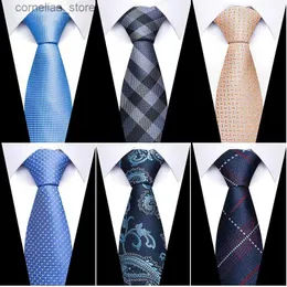 Neck Ties Neck Ties Tie For Men Necktie High Quality 7.5 cm Gravatas Male Brown Clothing accessories Polka dot April Fools Day Y240325
