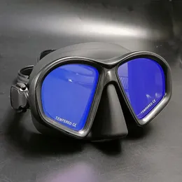 Maschera da nuoto per specchio esterno Occhiali da sub professionali con tubo per lo snorkeling Basso volume per apnea 240321