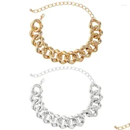 Chokers Choker Fashion Forward Link Chain Halsband Stylish Collebone For Party Drop Delivery Smycken Halsband Pendants OT4MW