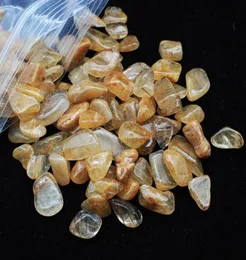 1 påse 100 g naturligt gyllene hår rutilerat kvarts stenkristall tumlade sten oregelbunden storlek 79 mm4322563