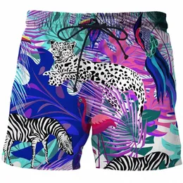 nuovi animali della giungla bermuda per uomo abbigliamento uomo unisex spiaggia corto oversize 2022 casual estate stampa 3D pantaloni sportivi 363D #