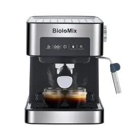 Tools Coffart By BioloMix 20 Bar Italian Type Espresso Coffee Maker Machine with Milk Frother Wand for Espresso, Cappuccino and Mocha