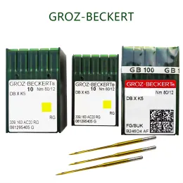 기계 100 PC 재봉기 바늘 바늘 Grozbeckert DBXK5 SAN GEBEDUR 열 방지 컴퓨터 자수 기계 용 티타늄 바늘