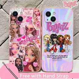 Cell Phone Cases Fashion lovely Doll Bratz Phone Case For Redmi Note 12 11T 10S 9 Pro Plus 10C 9A 9C 9T K40 K50 K60 4G 5G With Hand StrapY240325