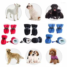 Botas de vestuário para cachorro botas impermeabilizadas sem deslizamento sapatos de animais de estimação protetor de gato de inverno para caminhada de neve filho