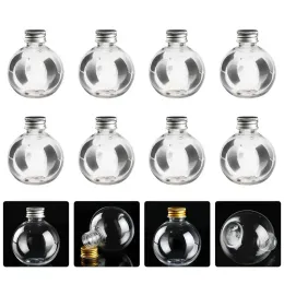 Jars 25pcs 150ml Transparent Plastic Bottles Round Bulb Shape Bottle Decoration