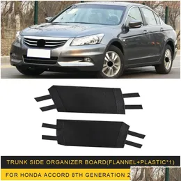 Bilarrangör för Honda Accord 20082021 Accessories Board Flanell Trunk Side Storage Partitions Plate Tail Box Shield21643298283 Drop Otfox