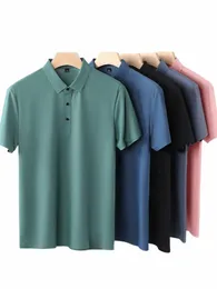 Summer Men Polo Shirts 2022 New Classic Short Sleeve Tee Breattable Cooling Quick Dry Nyl Polos Men Golf T-shirt Plus Size 8xl S9W6#