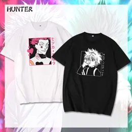 Tempo integral Hunter HUNTER Anime Manga Curta Qiyi Xiaojie Coração Periférico Verão Casual Camiseta Masculina e Feminina