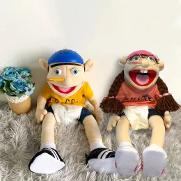 Şapkalar 60cm Büyük Jeffy Puppet Peluş Şapka Oyun Oyun Toy Erkek Kız Karikatür Feebee El Kukla Plushie Bebek Talk Show Party Props Noel Hediyesi