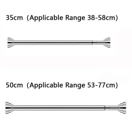 Pólos telescópicos haste de roupas punchfree ajustável hastes de cortina de chuveiro extensível aço inoxidável simples suporte haste haste de mola