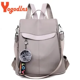 Backpack di moda Yogodlns Women Waterproof Oxford Rucks Ball Bag della scuola per la scuola per capelli Viaggia in grande capacità Mochila 240323