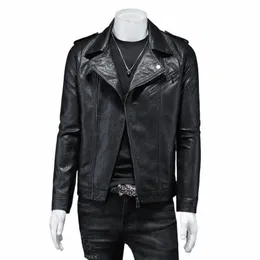 2023pu Leather Jacket Couple Spring American Trend Brand Handsome Loose Aviator Motorcycle Suit Men's Clothing jas man M1ES#