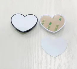 Universal Cell Phone Holder with Blank Aluminum Sublimation Insert for Customized grip Stand car Mount heart shape Holders BlackW3387580