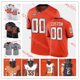 Oklahoma State Cowboys Football Jersey Tylan Wallace Spencer Sanders Teven Jenkins Josh Sills Amen Ogbongbemiga Devin Harper Custom Oklahoma State Jerseys