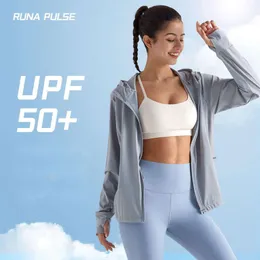 LU-04 Outdoor-Sonnenschutzjacke, Yoga-Kleidung für Damen, atmungsaktiver Sport-Kapuzenmantel, Anti-UV, lässige Fitnessstudio-Trainingskleidung
