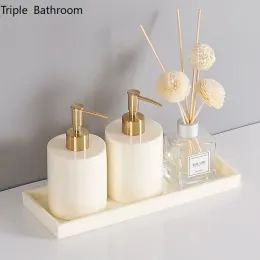 Conjuntos 1 pc Nordic Banheiro Acessórios Conjunto Resina Líquido Soap Garrafa Shampoo Dispenser Caixa de Tecido Bandeja Ferramentas de Lavagem Organizador de Banheiro