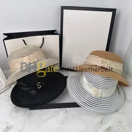 Summer Mesh Bucket kapelusz metal litera słońce TOP HAT Women plaża oddychająca szerokie grzbiet rybaków marka sunhat