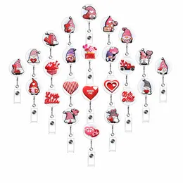 Pliki na kartę wizytówkę 6PCS Cute Heart Sconeble Odznaka Posiadacze Pielęgniarki Lekarze Nauczyciele Identyfikator szkolny studentów dla Val ot4yx